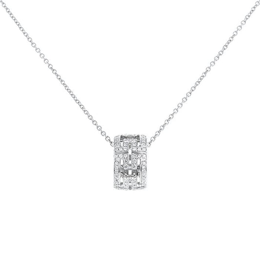 [baslovejewels]PARENTESI NECKLACE SILVER DIAMOND