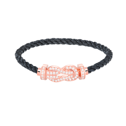 [baslovejewels]CHANCE LARGE 8 FIGURE BUCKLE FULL DIAMOND BRACELET ROSE GOLD