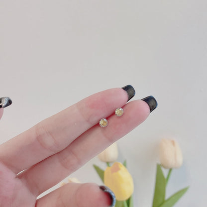 [baslovejewels]Sparkling Colorful Round Shape Earrings