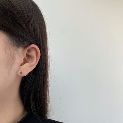 [baslovejewels]Sparkling Colorful Round Shape Earrings