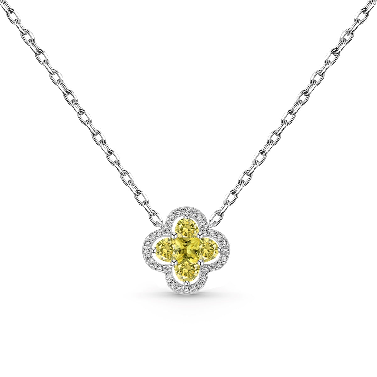 [baslovejewels]Spliced Lucky Four-Leaf Clover Versatile Necklace