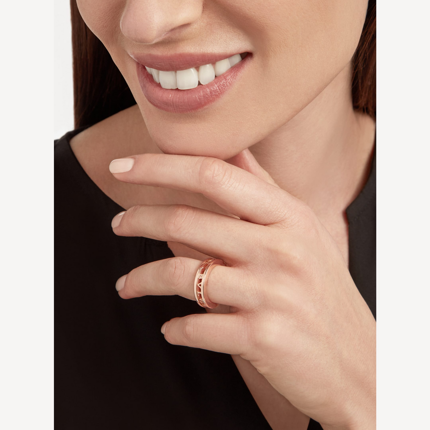 [baslovejewels]ZERO 1 ONE-BAND WITH OPENWORK LOGO SPIRAL RING