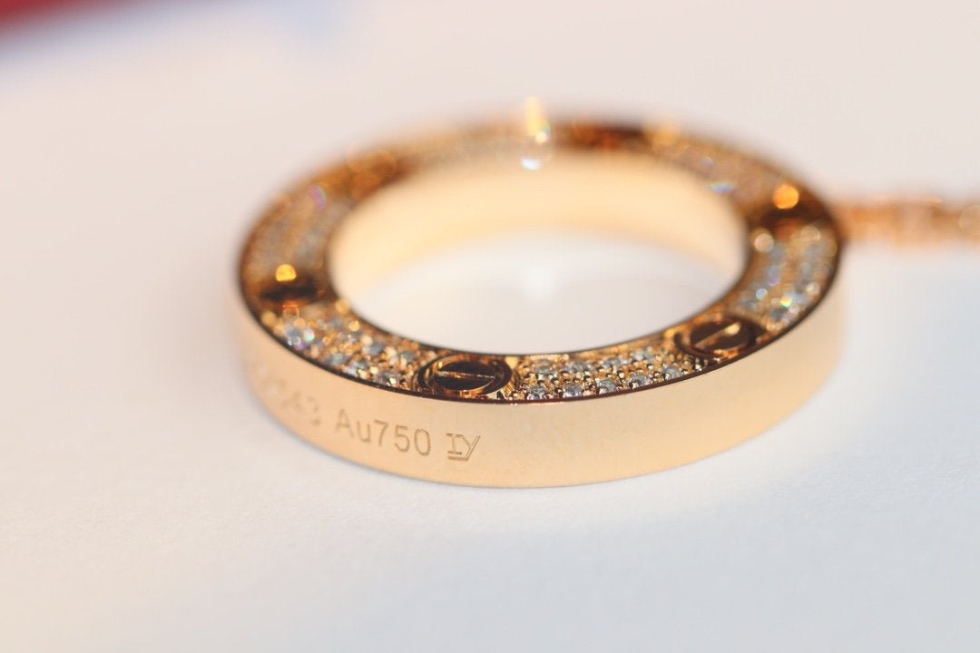 [baslovejewels]LOVE NECKLACE ADJUSTABLE ROSE GOLD