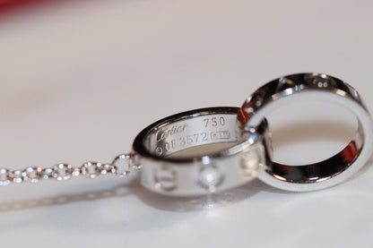 [baslovejewels]LOVE NECKLACE PINK GOLD AND SILVER