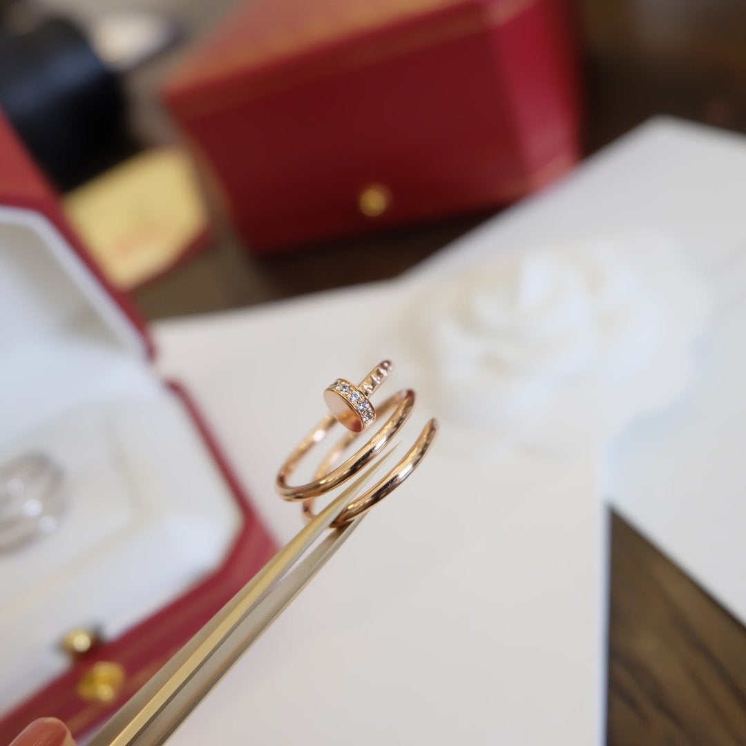 [baslovejewels]JUSTE RING 1.8MM PINK GOLD DOUBLE ROW