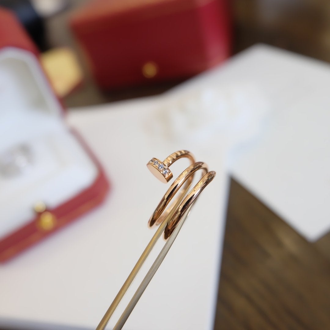 [baslovejewels]JUSTE RING 1.8MM PINK GOLD DOUBLE ROW