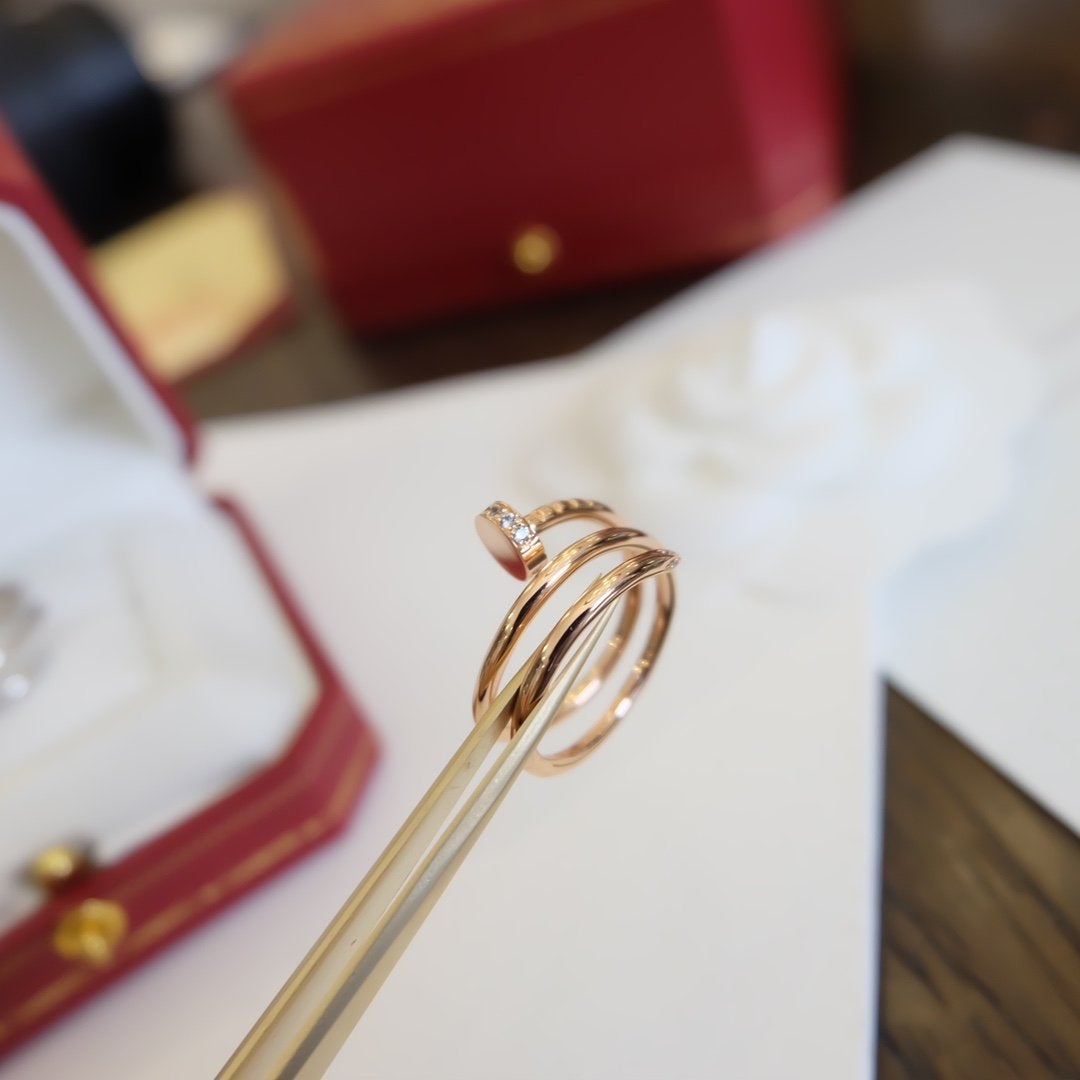 [baslovejewels]JUSTE RING 1.8MM PINK GOLD DOUBLE ROW