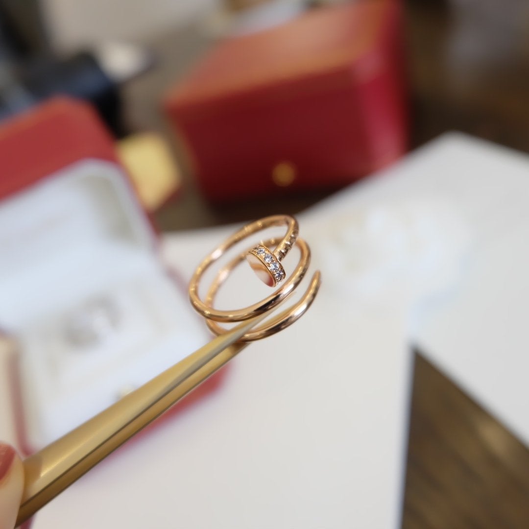 [baslovejewels]JUSTE RING 1.8MM PINK GOLD DOUBLE ROW