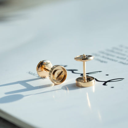 [baslovejewels]LOVE EARRINGS PINK GOLD 10MM