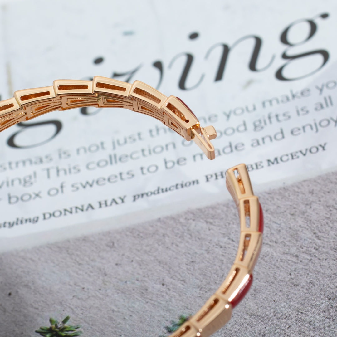 [baslovejewels]SERPENTI BRACELET PINK GOLD RUBELLITE