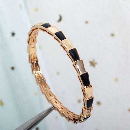 [baslovejewels]SERPENTI BRACELET PINK GOLD ONYX