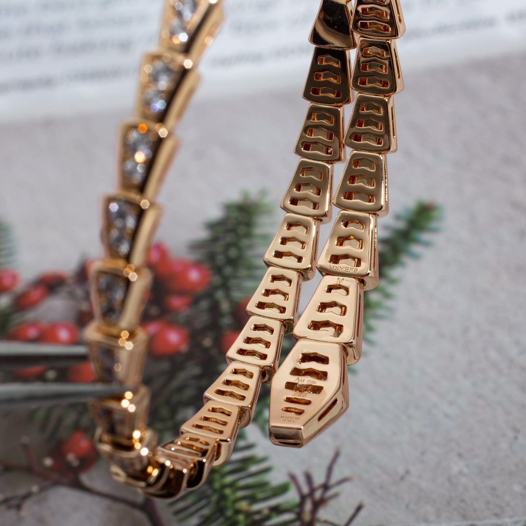 [baslovejewels]SERPENTI BRACELET 6.8MM PINK GOLD DIAMOND