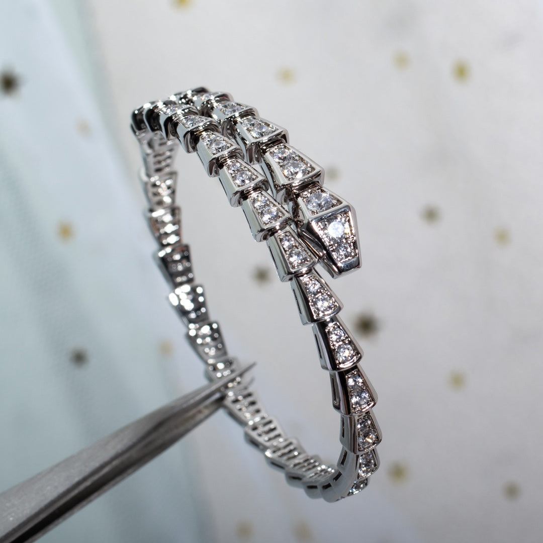 [baslovejewels]SERPENTI BRACELET 6MM SILVER DIAMOND