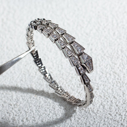 [baslovejewels]SERPENTI BRACELET 6MM SILVER DIAMOND