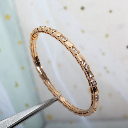 [baslovejewels]SERPENTI SMALL BRACELET PINK GOLD DIAMOND