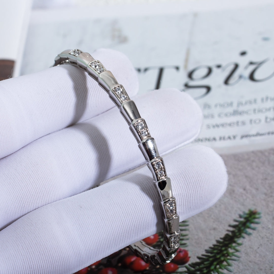 [baslovejewels]SERPENTI BRACELET SILVER DIAMOND