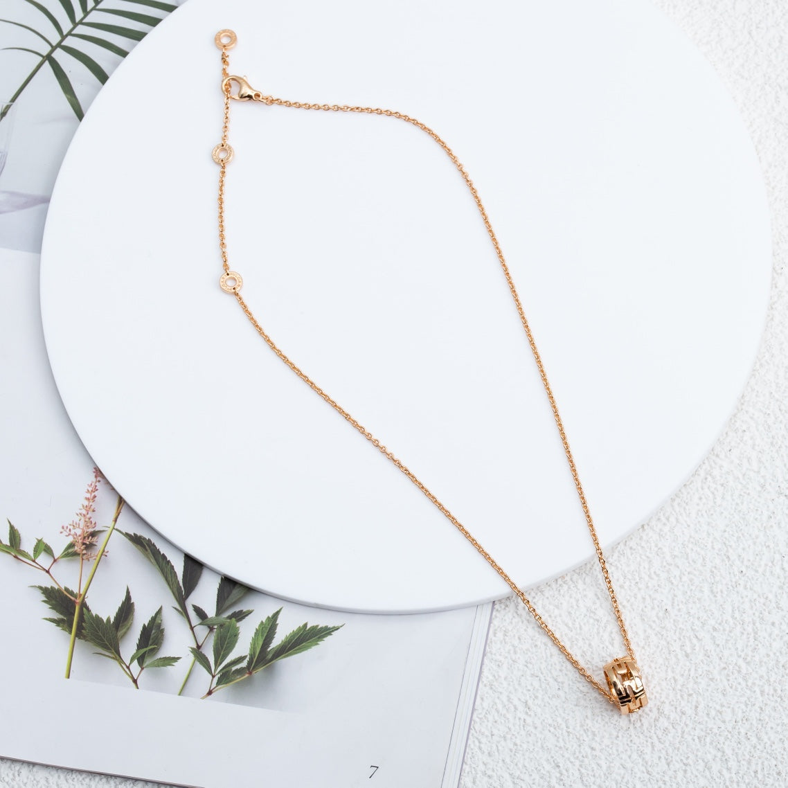 [baslovejewels]PARENTESI NECKLACE PINK GOLD