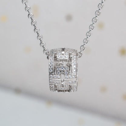 [baslovejewels]PARENTESI NECKLACE SILVER DIAMOND