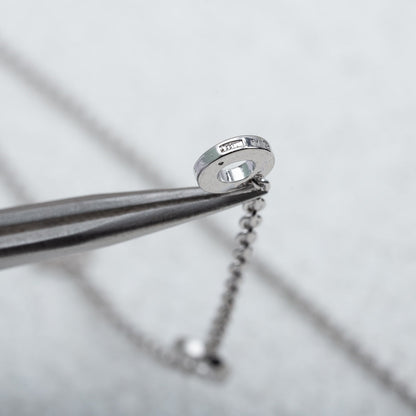 [baslovejewels]PARENTESI NECKLACE SILVER DIAMOND