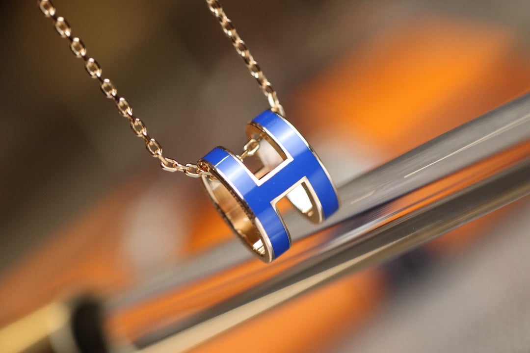 [baslovejewels]POP H PEDANT PINK GOLD