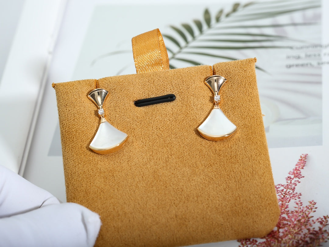 [baslovejewels]DREAM MOP PINK GOLD EARRINGS