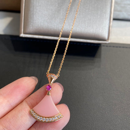 [baslovejewels]DREAM NECKLACE PINK OPAL
