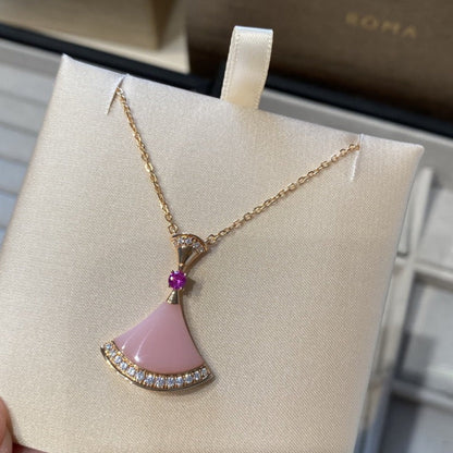 [baslovejewels]DREAM NECKLACE PINK OPAL