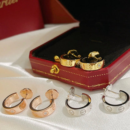 [baslovejewels]LOVE EARRINGS 5.7MM 2 DIAMONDS