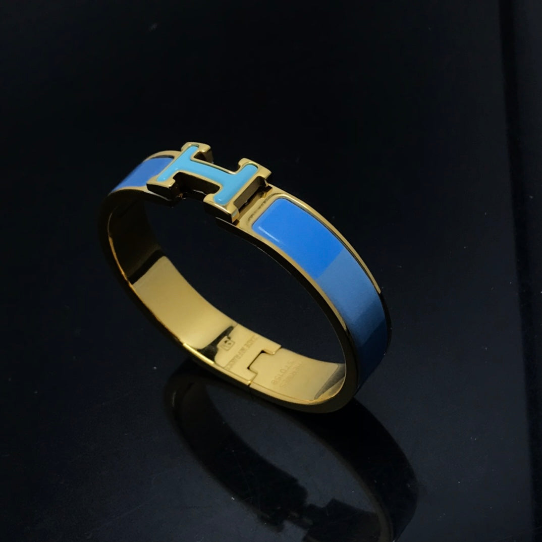 [baslovejewels]H BRACELET BLUE RAINBOW CERAMIC