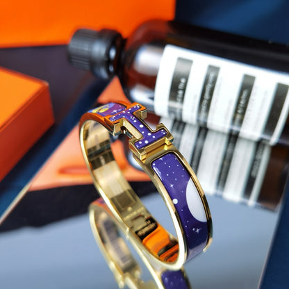 [baslovejewels]H STAR AND MOON BRACELET 12MM