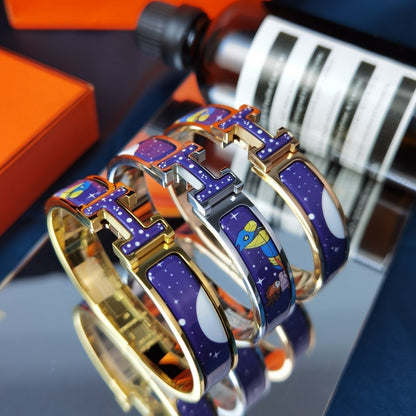 [baslovejewels]H STAR AND MOON BRACELET 12MM