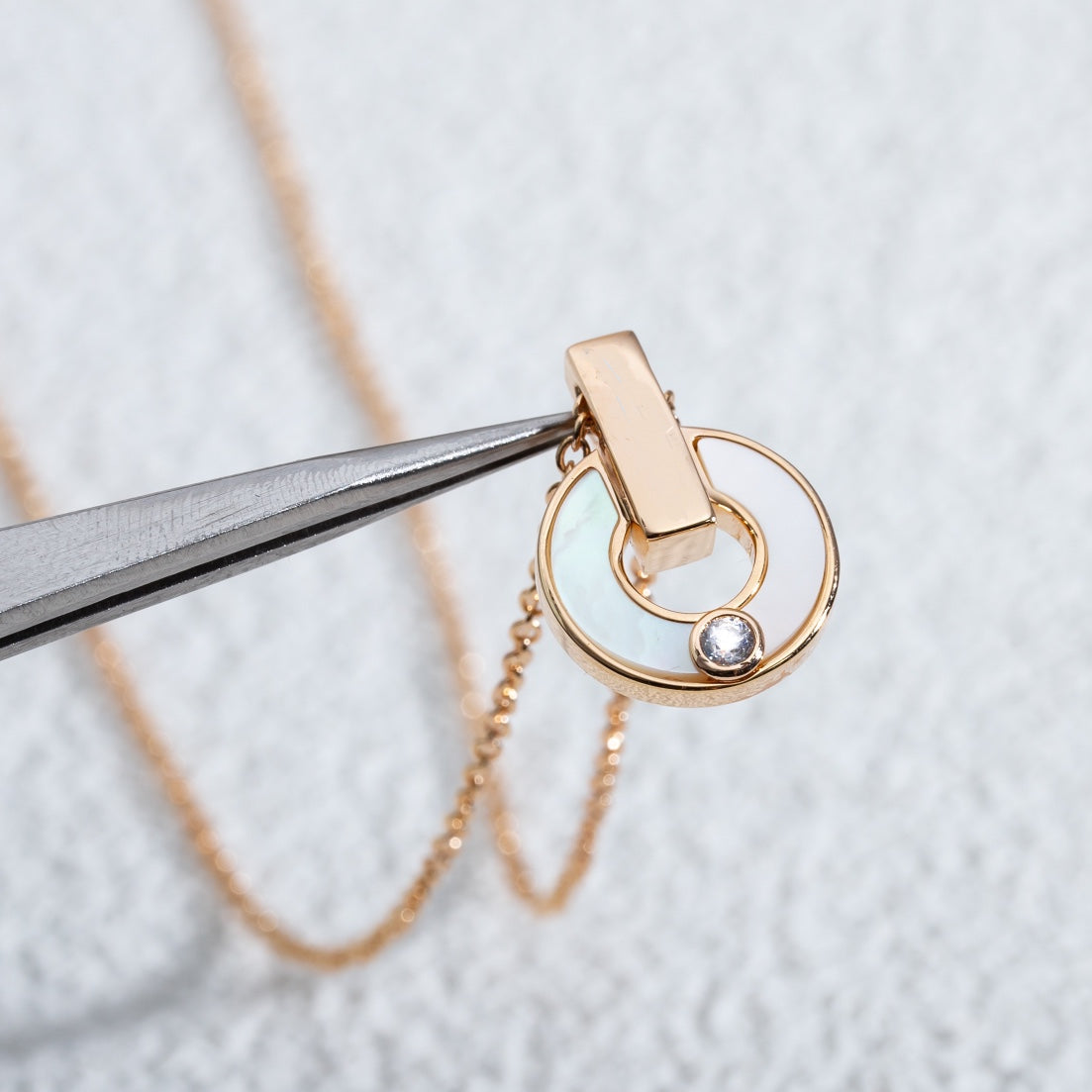 [baslovejewels]GARI NECKLACE PINK GOLD MOP