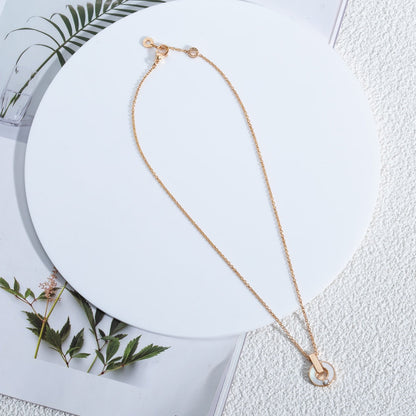 [baslovejewels]GARI NECKLACE PINK GOLD MOP