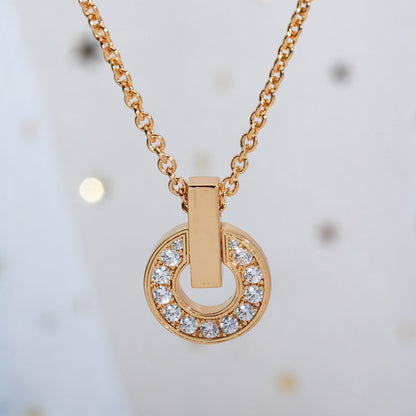 [baslovejewels]GARI NECKLACE PINK GOLD DIAMOND