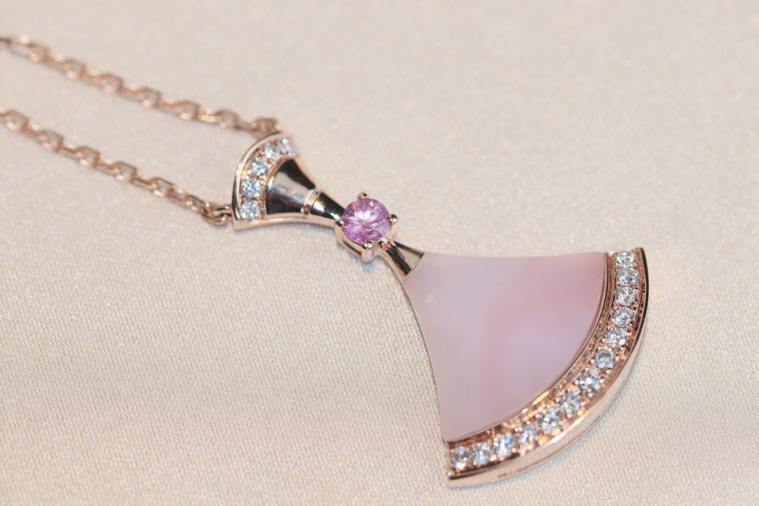 [baslovejewels]DREAM NECKLACE PINK MOP DIAMOND