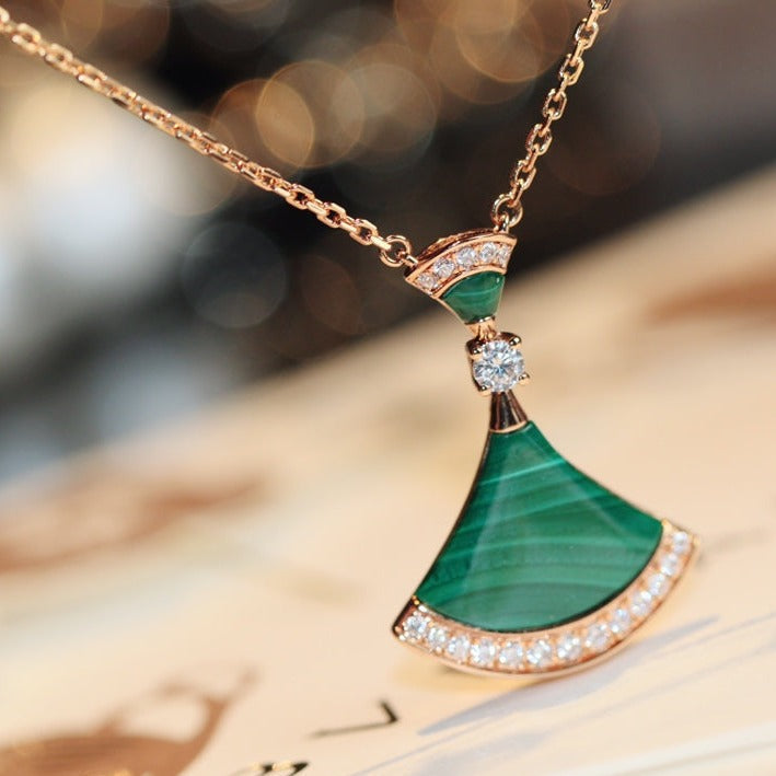 [baslovejewels]DREAM NECKLACE MALACHITE DIAMOND