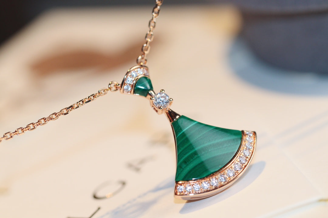 [baslovejewels]DREAM NECKLACE MALACHITE DIAMOND