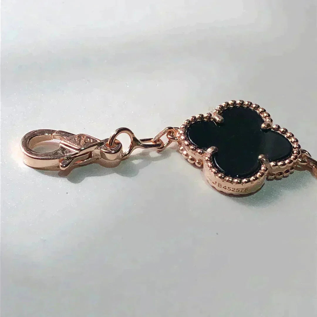 [baslovejewels]CLOVER 5 MOTIFS MULTICOLOR  BRACELET