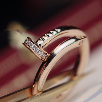 [baslovejewels]JUSTE RING 2.65MM PINK GOLD DIAMOND