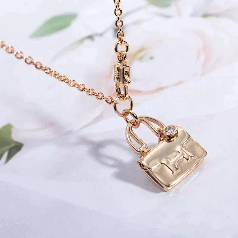 [baslovejewels]AMULETTE PEDANT ROSE GOLD NECKLACE