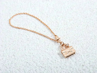 [baslovejewels]AMULETTE PEDANT ROSE GOLD NECKLACE