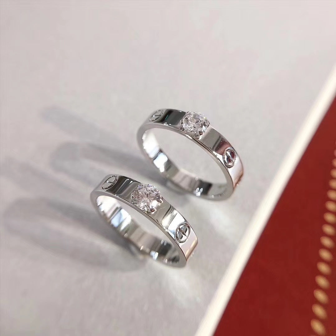 [baslovejewels]LOVE RING 3.6MM 1 BIG DIAMOND