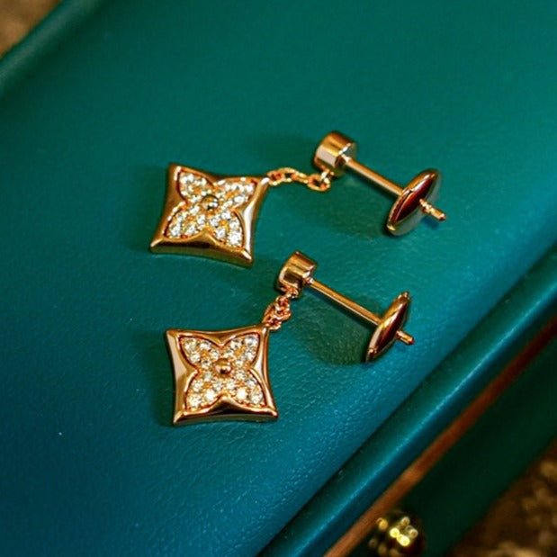 [baslovejewels]STAR DIAMONDS EARRINGS GOLD