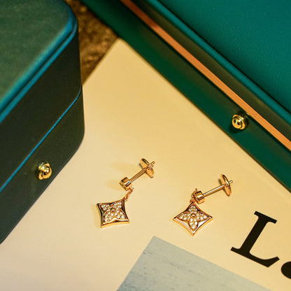 [baslovejewels]STAR DIAMONDS EARRINGS GOLD