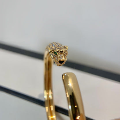 [baslovejewels]PANTHERE GOLD DIAMOND OPEN BRACELET