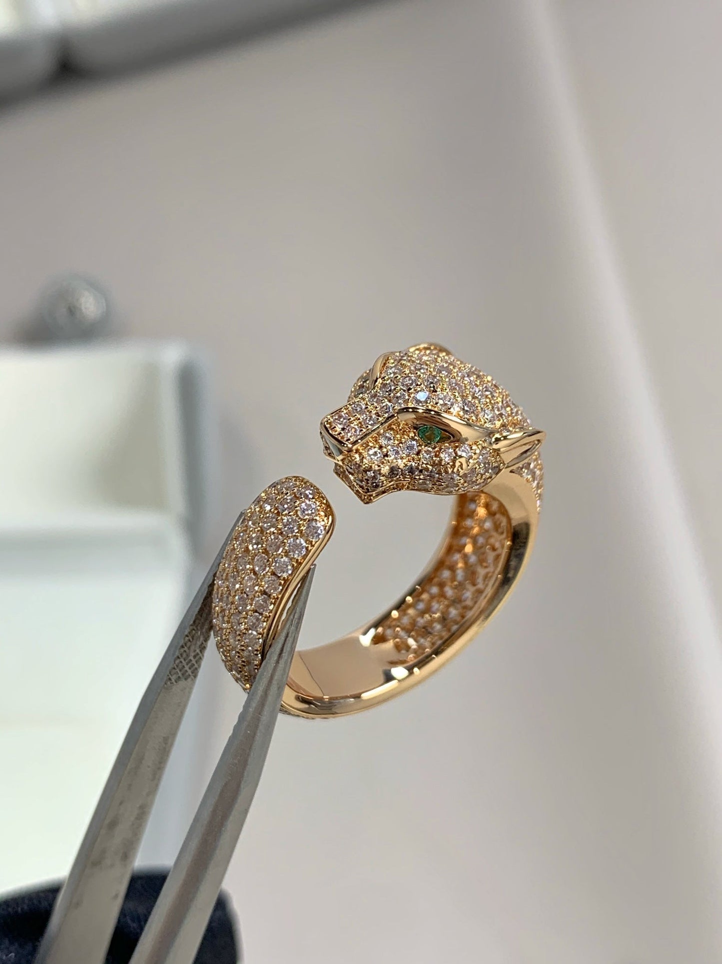 [baslovejewels]PANTHERE PINK GOLD DIAMOND RING