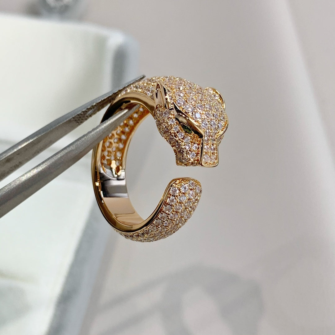 [baslovejewels]PANTHERE PINK GOLD DIAMOND RING