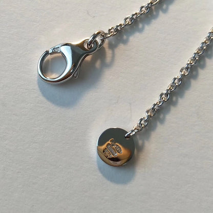 [baslovejewels]ZERO 1 BLACK CERAMIC SILVER NECKLACE