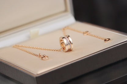 [baslovejewels]ZERO 1 PINK GOLD DIAMOND NECKLACE