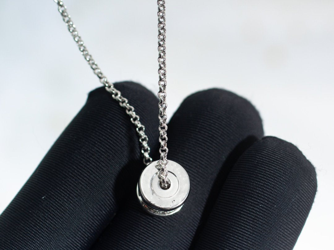 [baslovejewels]ZERO 1 SILVER DIAMOND NECKLACE